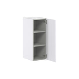 Hugo&Borg Lasalle 12-in W x 30-in H x 14-in D Bright White Slab Wall Fully Assembled Cabinet (Flat Panel Slab Door Style)