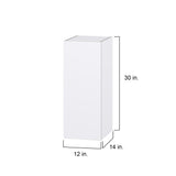 Hugo&Borg Lasalle 12-in W x 30-in H x 14-in D Bright White Slab Wall Fully Assembled Cabinet (Flat Panel Slab Door Style)