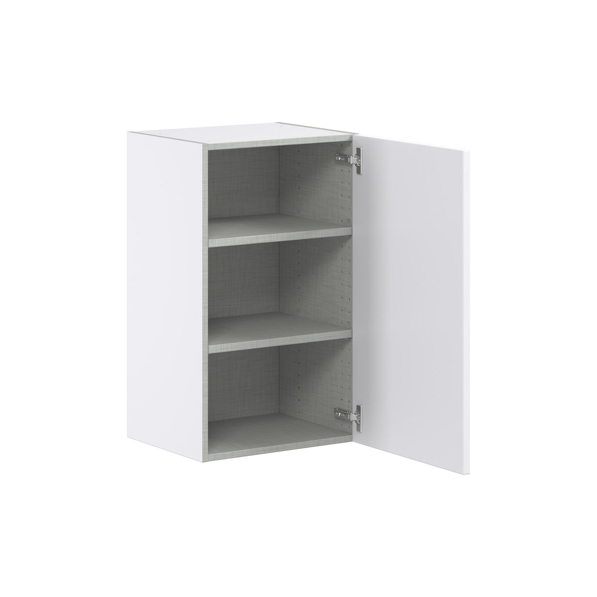 Hugo&Borg Lasalle 18-in W x 30-in H x 14-in D Bright White Slab Wall Fully Assembled Cabinet (Flat Panel Slab Door Style)