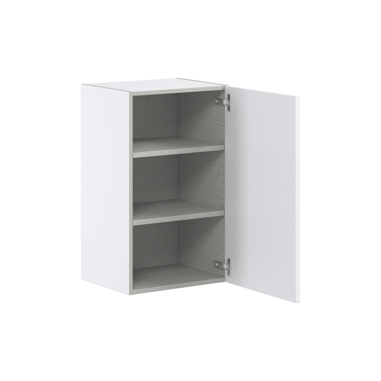 Hugo&Borg Lasalle 18-in W x 30-in H x 14-in D Bright White Slab Wall Fully Assembled Cabinet (Flat Panel Slab Door Style)