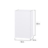 Hugo&Borg Lasalle 18-in W x 30-in H x 14-in D Bright White Slab Wall Fully Assembled Cabinet (Flat Panel Slab Door Style)