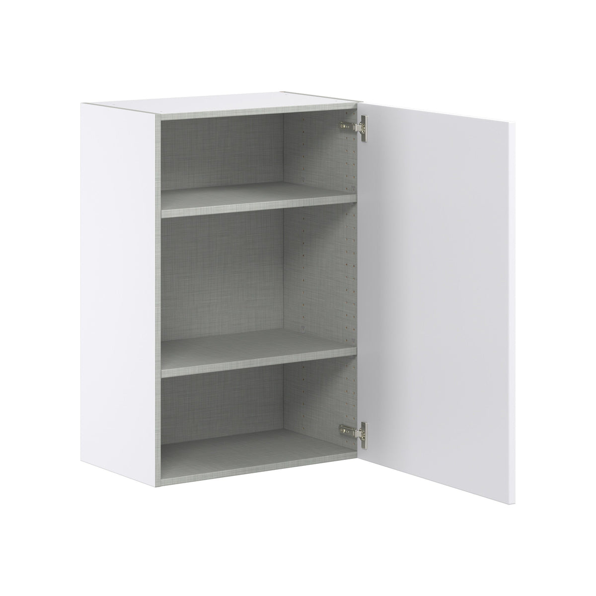 Hugo&Borg Lasalle 24-in W x 35-in H x 14-in D Bright White Slab Wall Fully Assembled Cabinet (Flat Panel Slab Door Style)