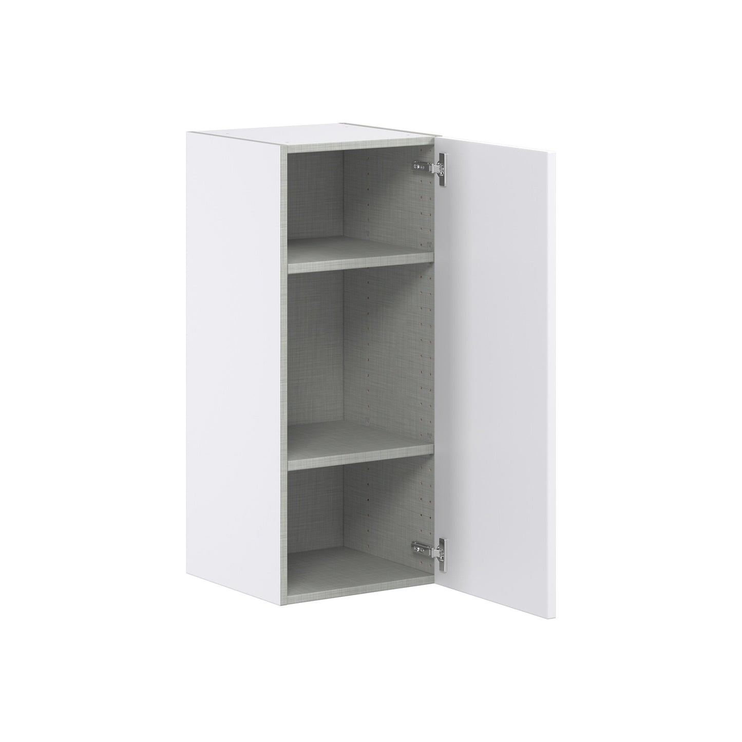 Hugo&Borg Lasalle 15-in W x 35-in H x 14-in D Bright White Slab Wall Fully Assembled Cabinet (Flat Panel Slab Door Style)