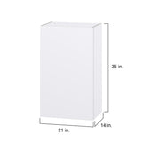 Hugo&Borg Lasalle 21-in W x 35-in H x 14-in D Bright White Slab Wall Fully Assembled Cabinet (Flat Panel Slab Door Style)