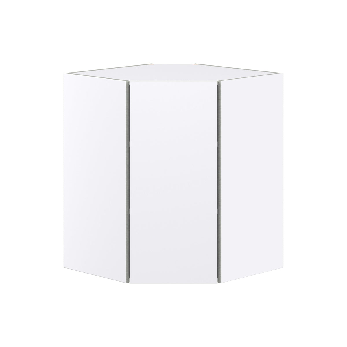 Hugo&Borg Lasalle 24-in W x 30-in H x 14-in D Bright White Slab Diagonal Corner Wall Fully Assembled Cabinet (Flat Panel Slab Style)