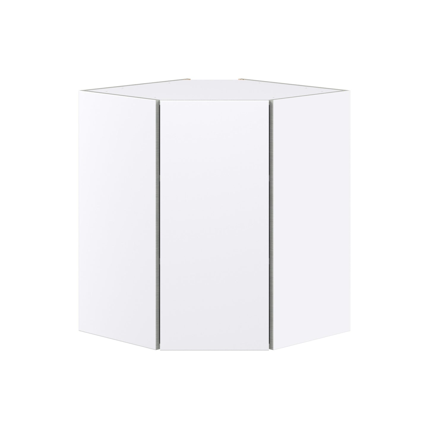 Hugo&Borg Lasalle 24-in W x 30-in H x 14-in D Bright White Slab Diagonal Corner Wall Fully Assembled Cabinet (Flat Panel Slab Style)