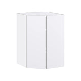 Hugo&Borg Lasalle 24-in W x 35-in H x 14-in D Bright White Slab Diagonal Corner Wall Fully Assembled Cabinet (Flat Panel Slab Style)