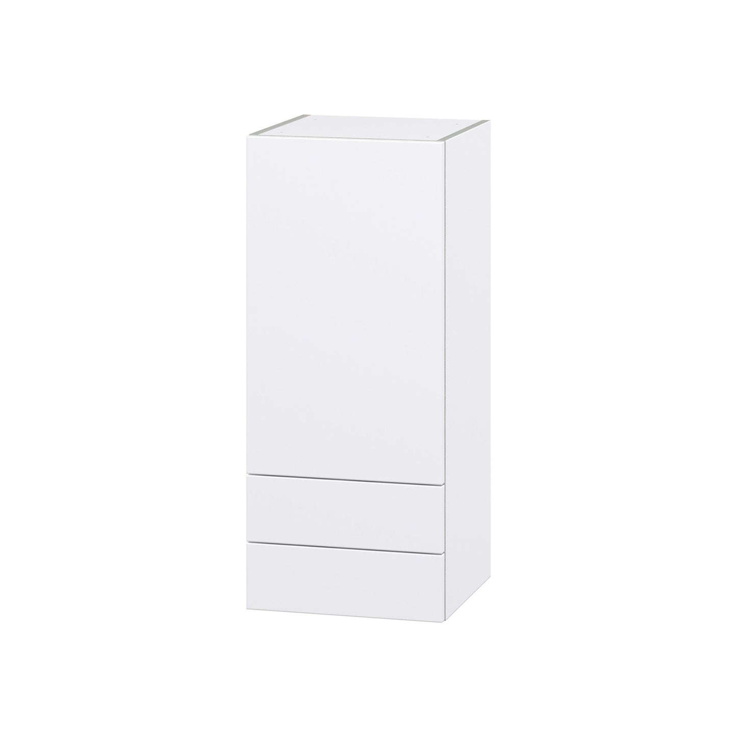 Hugo&Borg Lasalle 15-in W x 35-in H x 14-in D Bright White Slab 2-Drawers Wall Fully Assembled Cabinet (Flat Panel Slab Style)