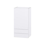 Hugo&Borg Lasalle 18-in W x 35-in H x 14-in D Bright White Slab 2-Drawers Wall Fully Assembled Cabinet (Flat Panel Slab Style)
