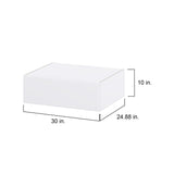 Hugo&Borg Lasalle 30-in W x 10-in H x 24-in D Bright White Slab Wall Fully Assembled Cabinet (Flat Panel Slab Door Style)