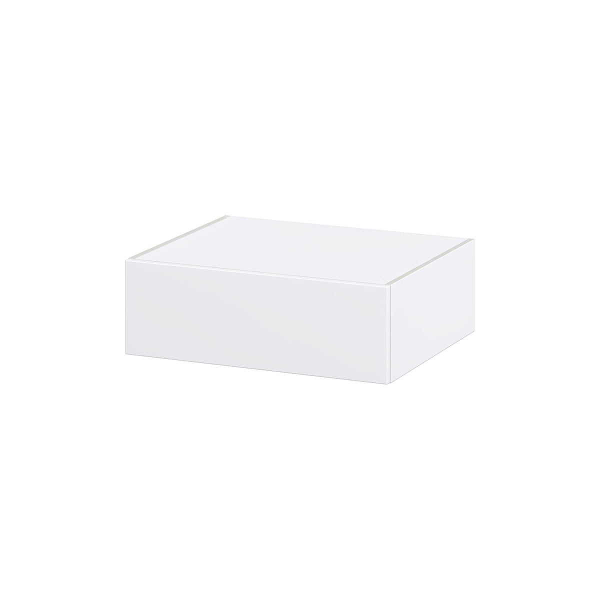 Hugo&Borg Lasalle 30-in W x 10-in H x 24-in D Bright White Slab Wall Fully Assembled Cabinet (Flat Panel Slab Door Style)