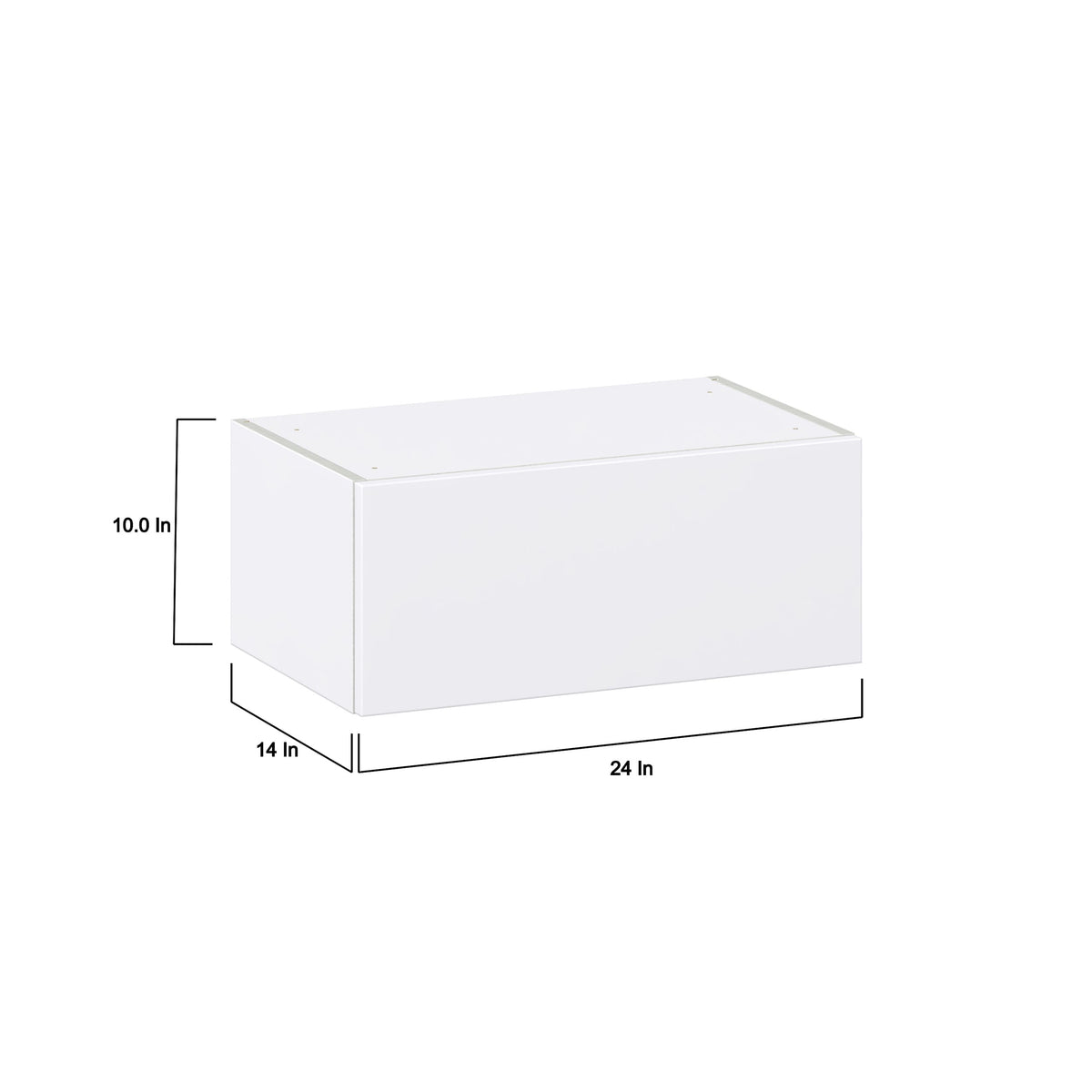 Hugo&Borg Lasalle 24-in W x 10-in H x 14-in D Bright White Slab Wall Fully Assembled Cabinet (Flat Panel Slab Door Style)