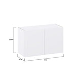 Hugo&Borg Lasalle 33-in W x 20-in H x 14-in D Bright White Slab Wall Fully Assembled Cabinet (Flat Panel Slab Door Style)