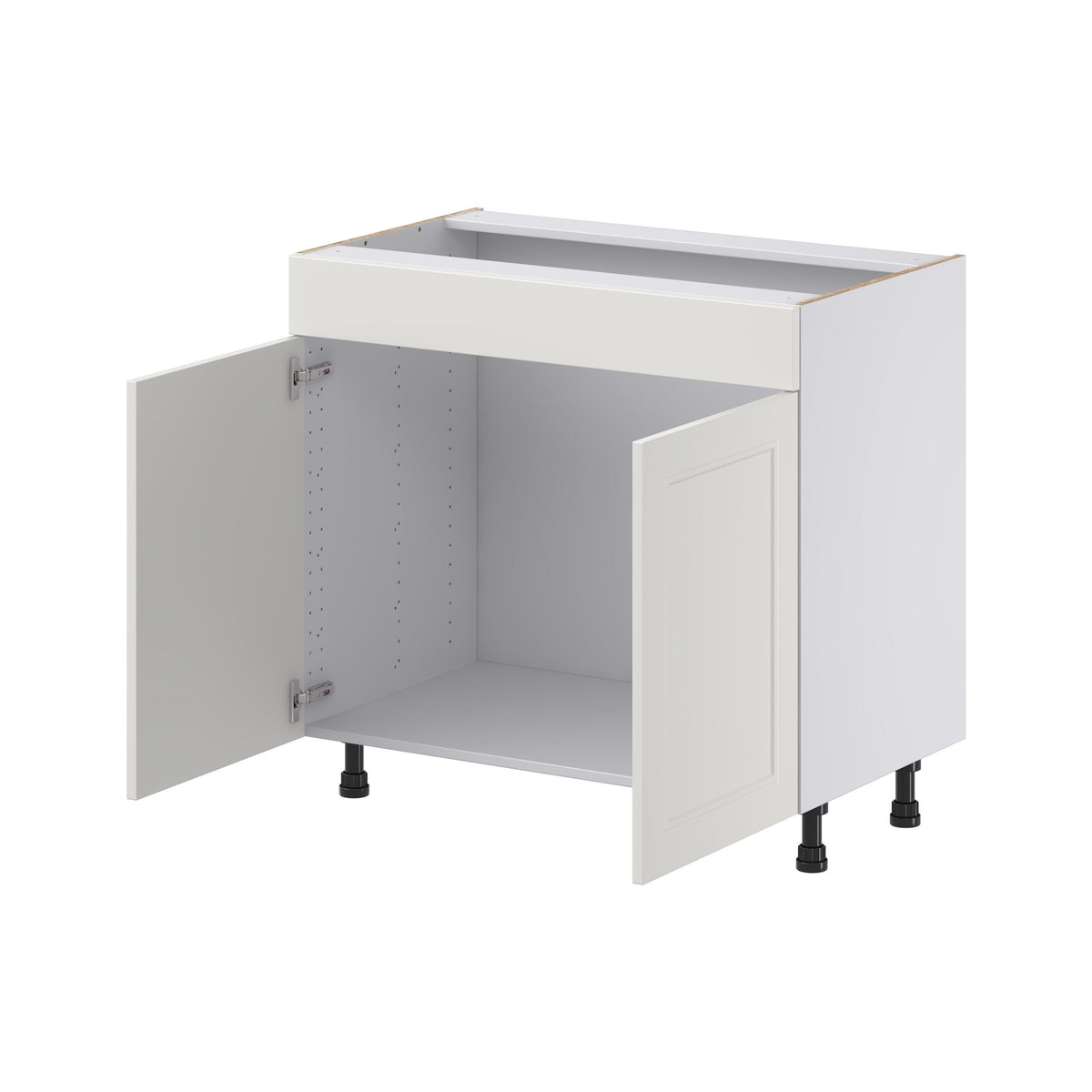 Hugo&Borg Belcourt 36-in W x 34.5-in H x 21-in D Gray Painted Sink Base Fully Assembled Cabinet (Recessed Panel Shaker Style)