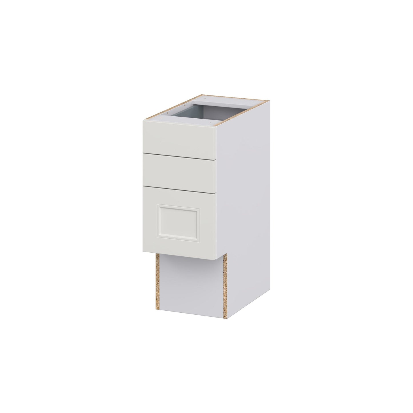 Hugo&Borg Belcourt 12-in W x 30-in H x 21-in D Gray Painted 4-Drawer Base Fully Assembled Cabinet (Recessed Panel Style)