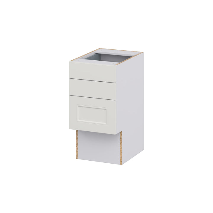 Hugo&Borg Belcourt 15-in W x 30-in H x 21-in D Gray Painted 3-Drawer Base Fully Assembled Cabinet (Recessed Panel Style)