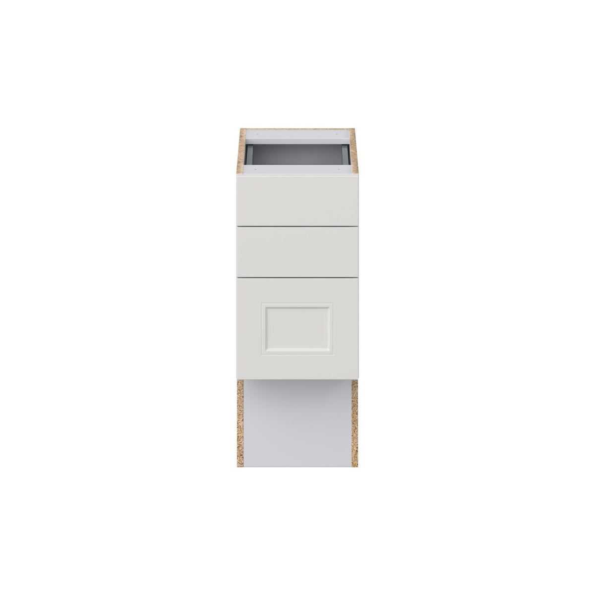 Hugo&Borg Belcourt 12-in W x 30-in H x 21-in D Gray Painted 4-Drawer Base Fully Assembled Cabinet (Recessed Panel Style)