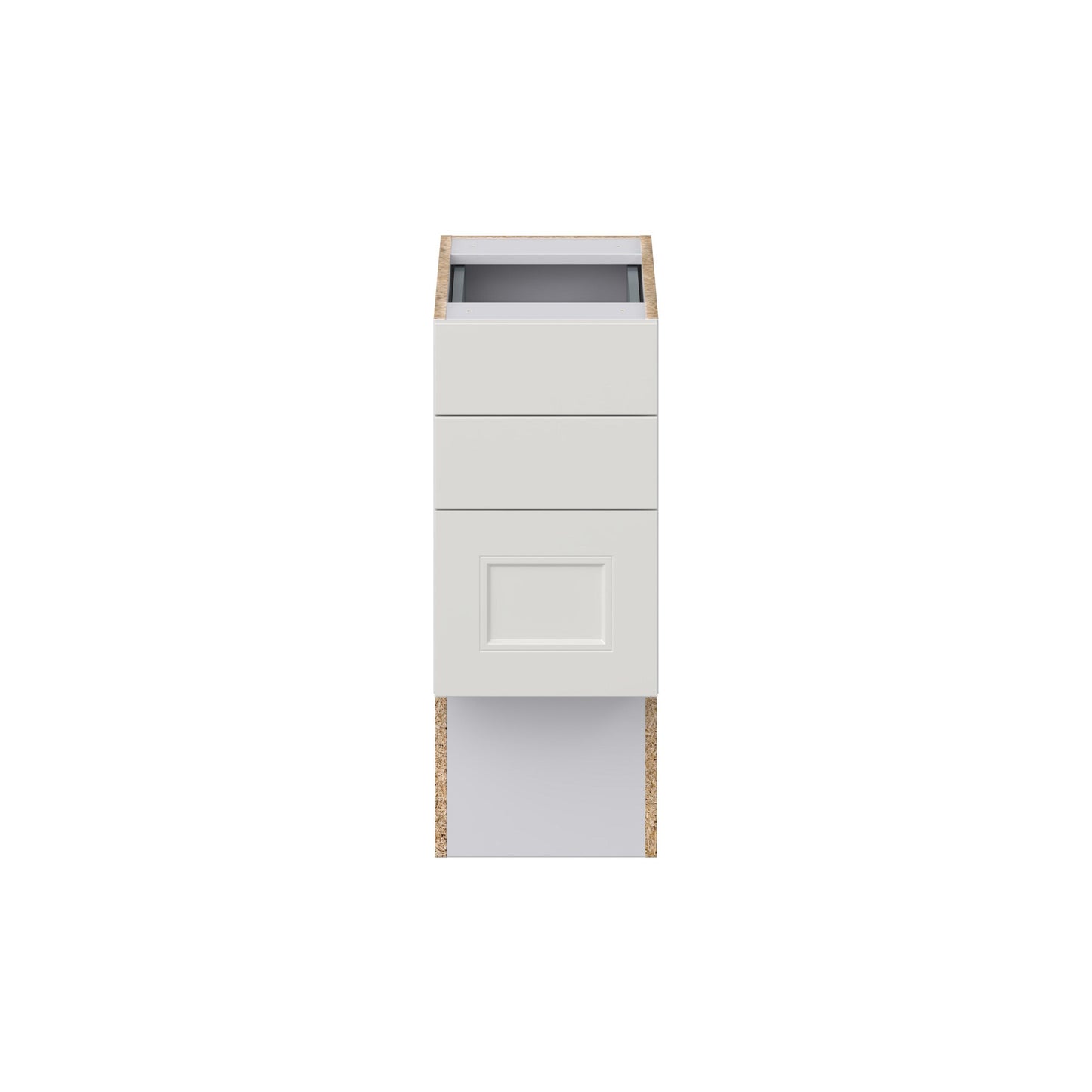 Hugo&Borg Belcourt 12-in W x 30-in H x 21-in D Gray Painted 4-Drawer Base Fully Assembled Cabinet (Recessed Panel Style)