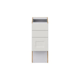 Hugo&Borg Belcourt 12-in W x 30-in H x 21-in D Gray Painted 4-Drawer Base Fully Assembled Cabinet (Recessed Panel Style)