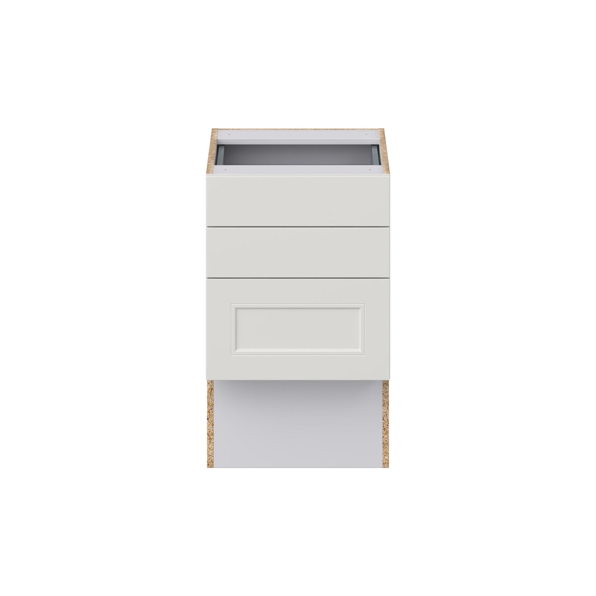 Hugo&Borg Belcourt 18-in W x 30-in H x 21-in D Gray Painted 3-Drawer Base Fully Assembled Cabinet (Recessed Panel Style)