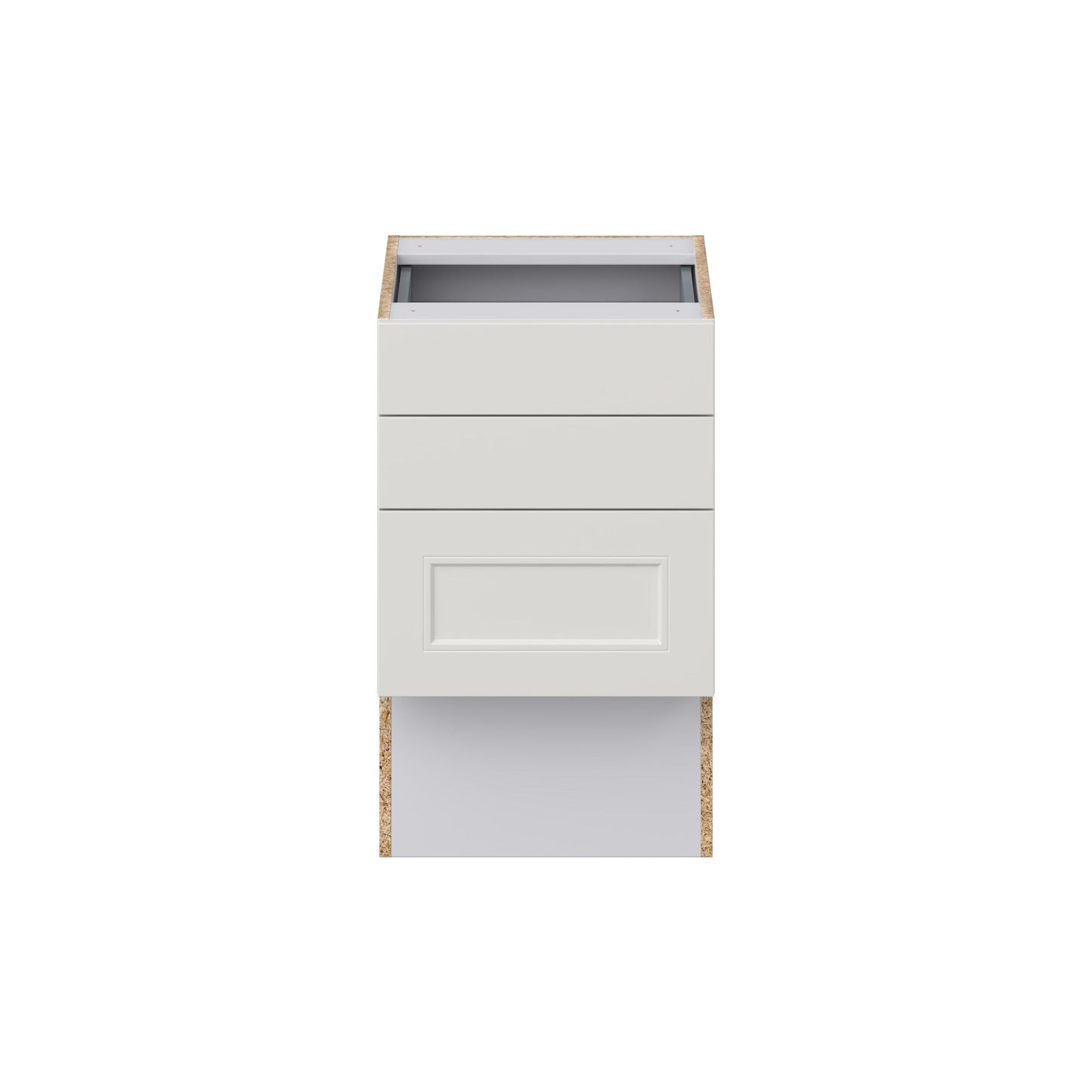 Hugo&Borg Belcourt 18-in W x 30-in H x 21-in D Gray Painted 3-Drawer Base Fully Assembled Cabinet (Recessed Panel Style)