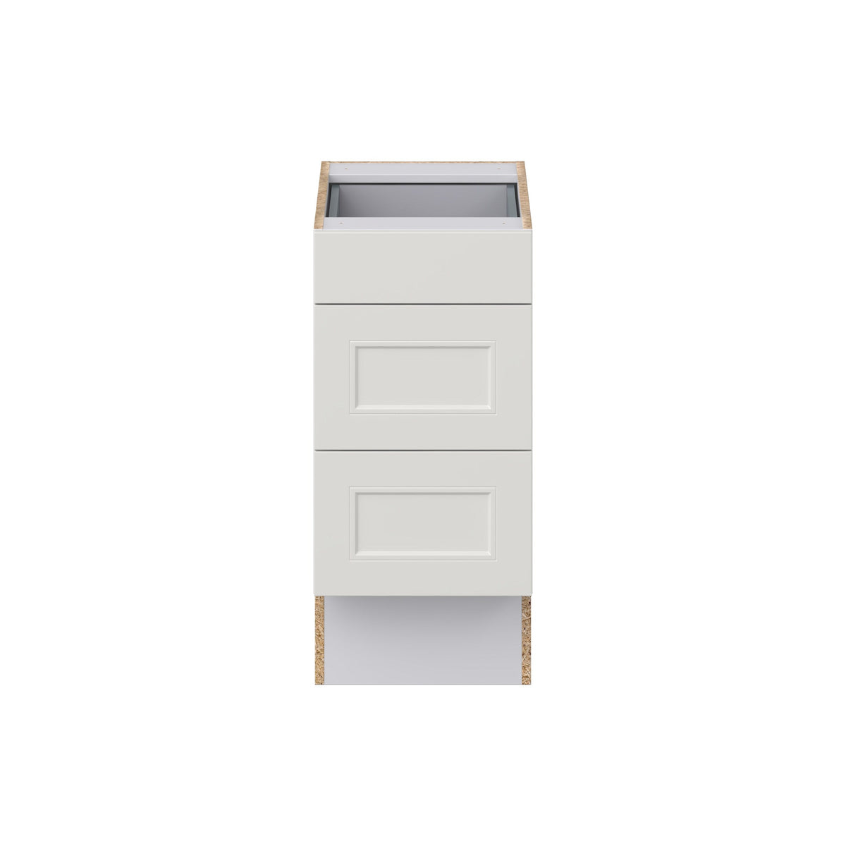 Hugo&Borg Belcourt 15-in W x 32.5-in H x 24-in D Gray Painted 3-Drawer Base Fully Assembled Cabinet (Recessed Panel Style)