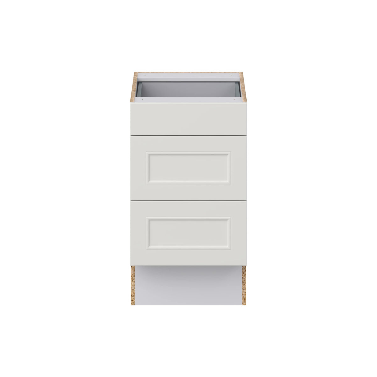 Hugo&Borg Belcourt 18-in W x 32.5-in H x 25-in D Gray Painted 3-Drawer Base Fully Assembled Cabinet (Recessed Panel Style)