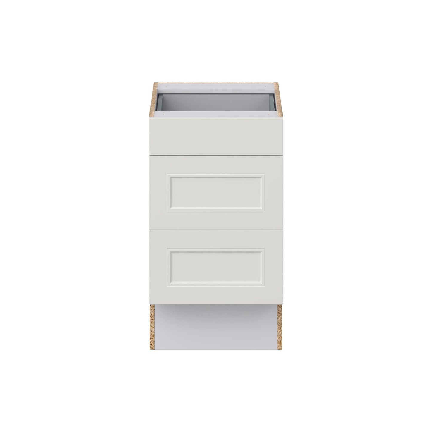 Hugo&Borg Belcourt 18-in W x 32.5-in H x 25-in D Gray Painted 3-Drawer Base Fully Assembled Cabinet (Recessed Panel Style)