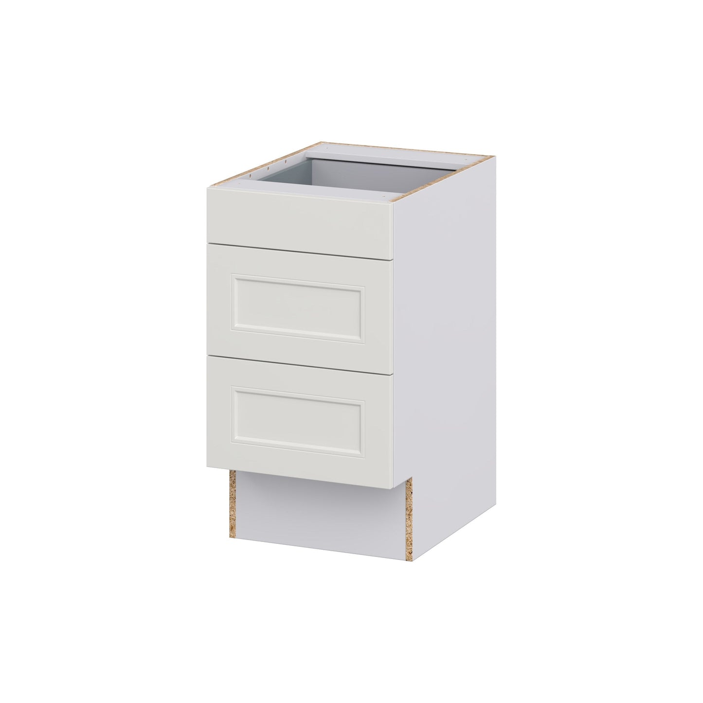 Hugo&Borg Belcourt 18-in W x 32.5-in H x 25-in D Gray Painted 3-Drawer Base Fully Assembled Cabinet (Recessed Panel Style)