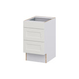 Hugo&Borg Belcourt 18-in W x 32.5-in H x 25-in D Gray Painted 3-Drawer Base Fully Assembled Cabinet (Recessed Panel Style)