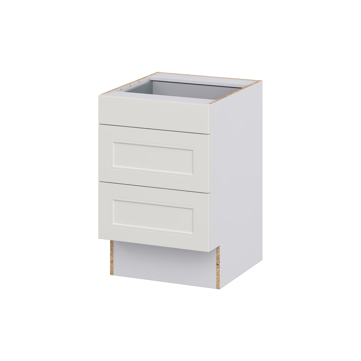 Hugo&Borg Belcourt 21-in W x 32.5-in H x 25-in D Gray Painted 3-Drawer Base Fully Assembled Cabinet (Recessed Panel Style)
