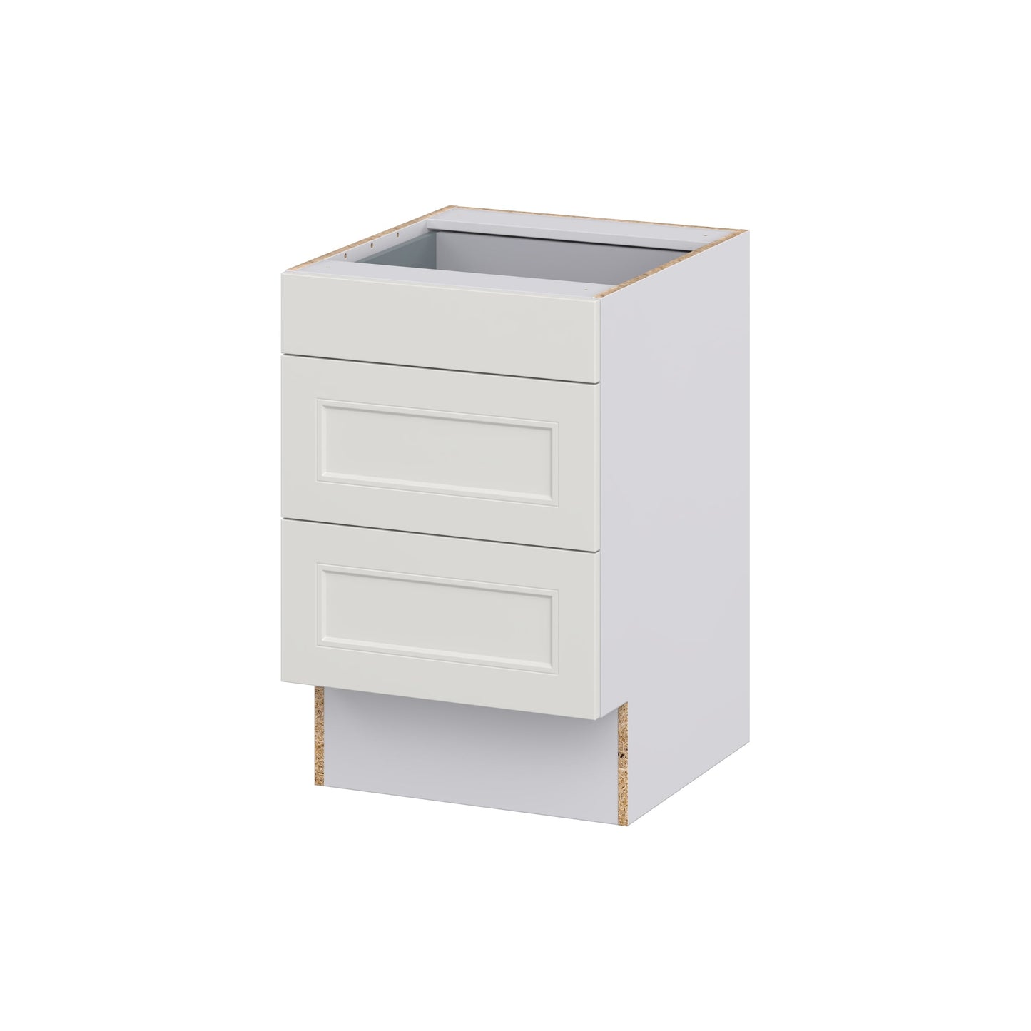Hugo&Borg Belcourt 21-in W x 32.5-in H x 25-in D Gray Painted 3-Drawer Base Fully Assembled Cabinet (Recessed Panel Style)