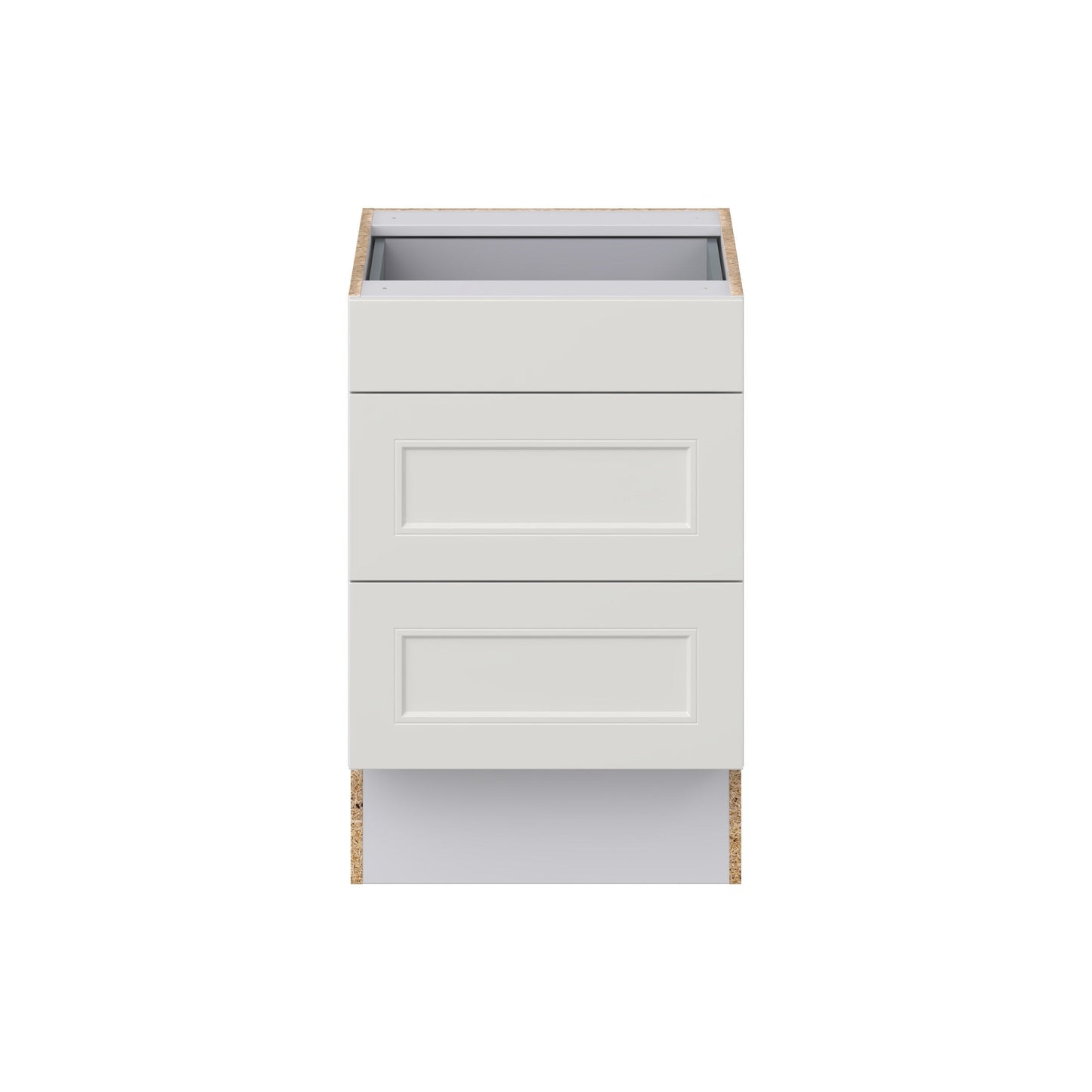 Hugo&Borg Belcourt 21-in W x 32.5-in H x 25-in D Gray Painted 3-Drawer Base Fully Assembled Cabinet (Recessed Panel Style)