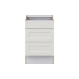 Hugo&Borg Belcourt 21-in W x 32.5-in H x 25-in D Gray Painted 3-Drawer Base Fully Assembled Cabinet (Recessed Panel Style)