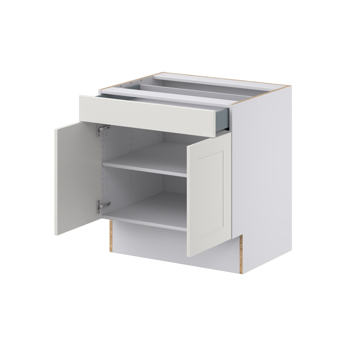 Hugo&Borg Belcourt 30-in W x 32.5-in H x 24-in D Gray Painted 1-Drawer Base Fully Assembled Cabinet (Recessed Panel Shaker Style)