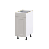 Hugo&Borg Belcourt 15-in W x 34.5-in H x 25-in D Gray Painted 1-Drawer Pull-out Cabinet Base Fully Assembled Cabinet (Recessed Panel Style)