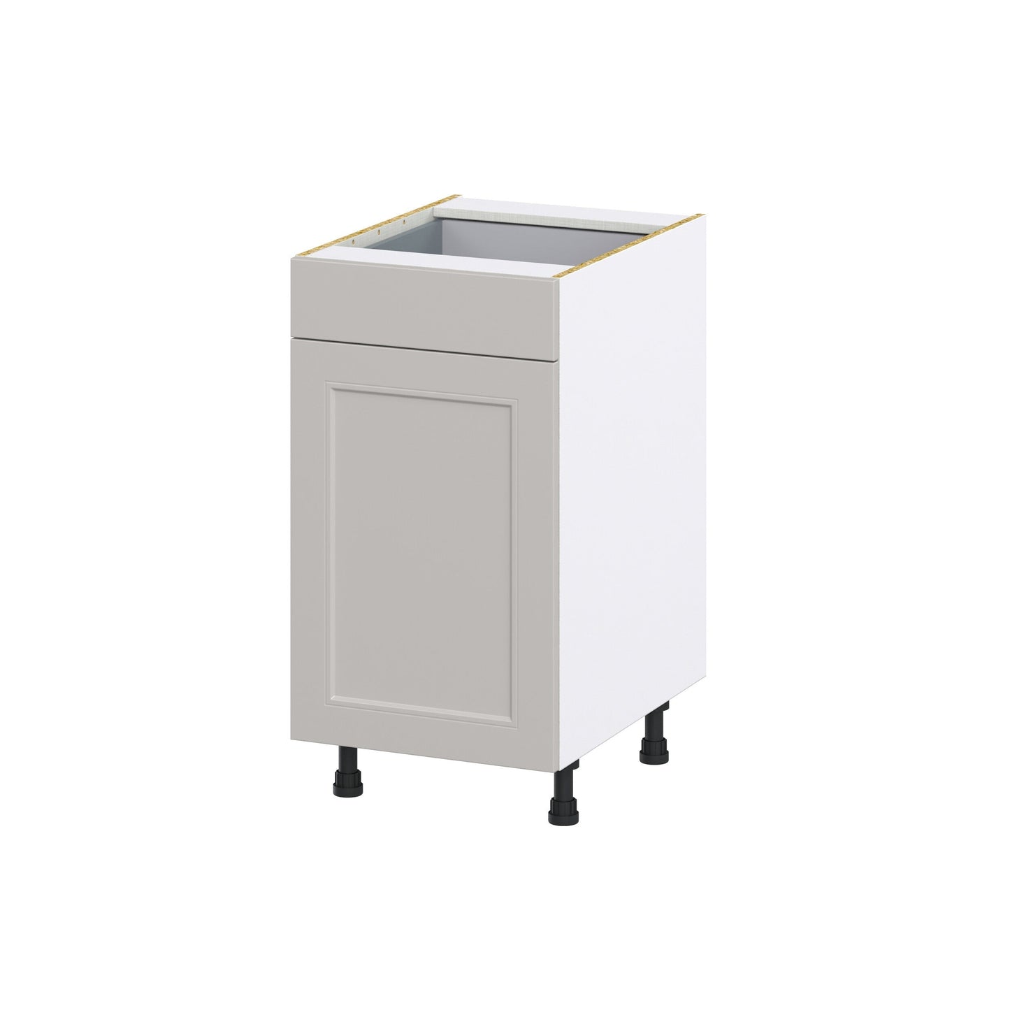 Hugo&Borg Belcourt 18-in W x 34.5-in H x 25-in D Gray Painted 1-Drawer Pull-out Cabinet Base Fully Assembled Cabinet (Recessed Panel Style)