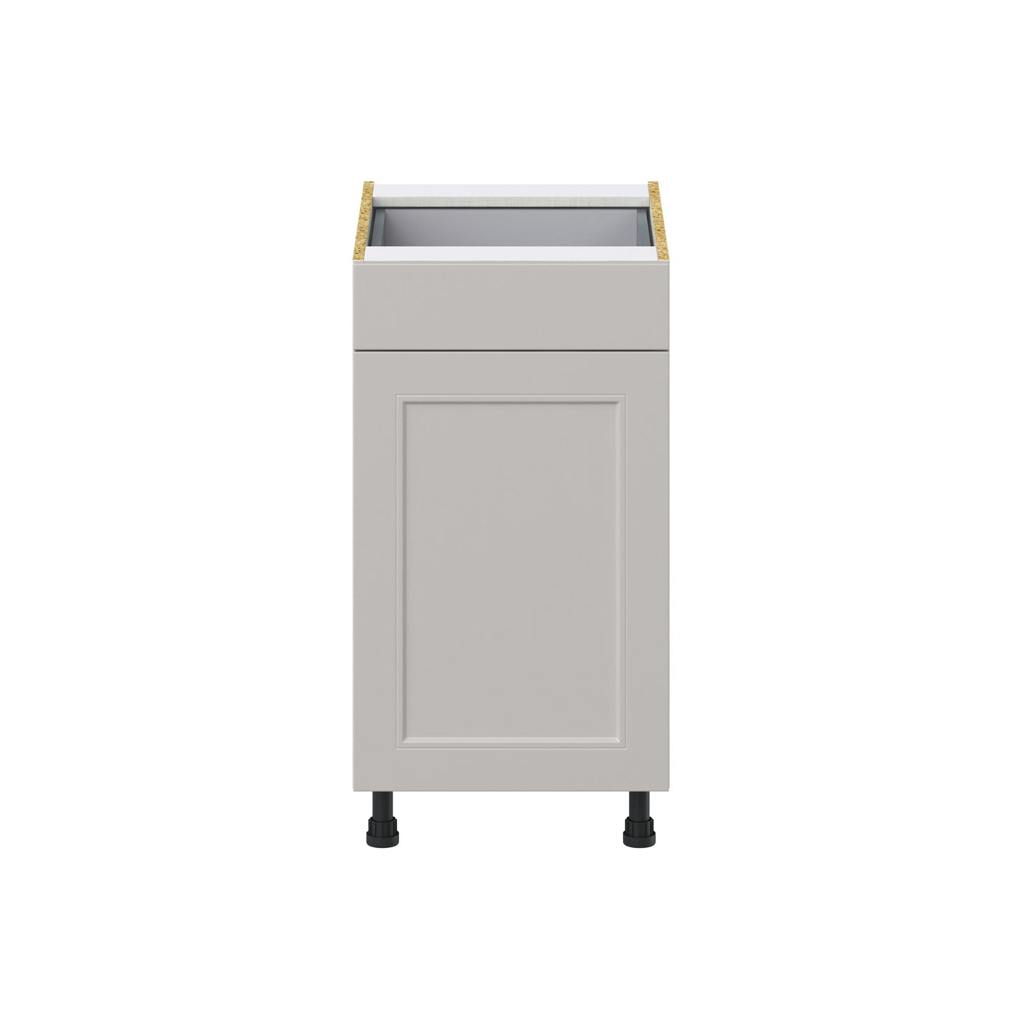Hugo&Borg Belcourt 18-in W x 34.5-in H x 25-in D Gray Painted 1-Drawer Pull-out Cabinet Base Fully Assembled Cabinet (Recessed Panel Style)