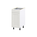 Hugo&Borg Belcourt 15-in W x 34.5-in H x 24-in D Gray Painted 1-Drawer Base Fully Assembled Cabinet (Recessed Panel Shaker Style)