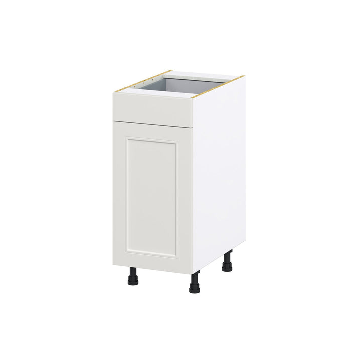 Hugo&Borg Belcourt 15-in W x 34.5-in H x 24-in D Gray Painted 1-Drawer Base Fully Assembled Cabinet (Recessed Panel Shaker Style)