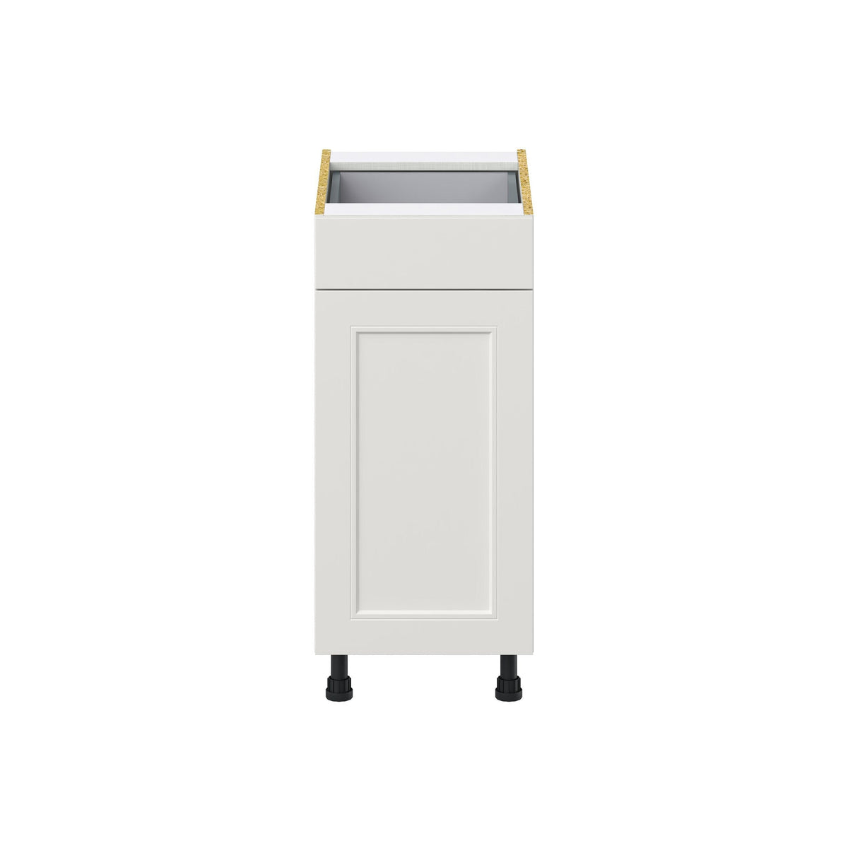 Hugo&Borg Belcourt 15-in W x 34.5-in H x 24-in D Gray Painted 1-Drawer Base Fully Assembled Cabinet (Recessed Panel Shaker Style)