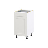 Hugo&Borg Belcourt 18-in W x 34.5-in H x 24-in D Gray Painted 1-Drawer Base Fully Assembled Cabinet (Recessed Panel Shaker Style)