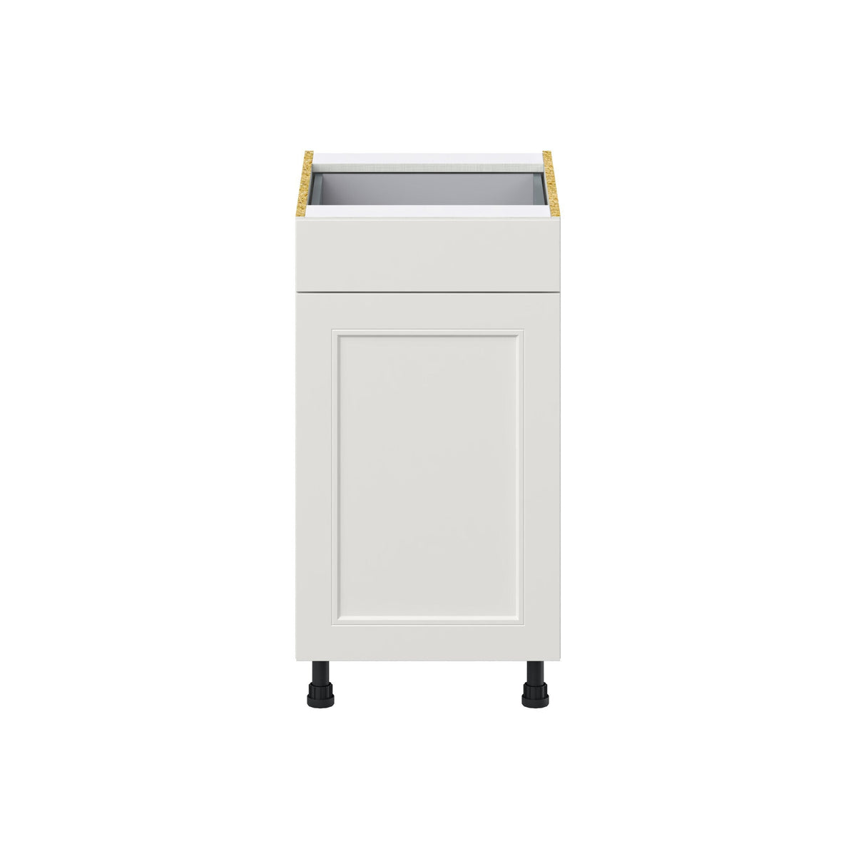 Hugo&Borg Belcourt 18-in W x 34.5-in H x 24-in D Gray Painted 1-Drawer Base Fully Assembled Cabinet (Recessed Panel Shaker Style)