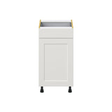 Hugo&Borg Belcourt 18-in W x 34.5-in H x 24-in D Gray Painted 1-Drawer Base Fully Assembled Cabinet (Recessed Panel Shaker Style)