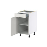 Hugo&Borg Belcourt 18-in W x 34.5-in H x 24-in D Gray Painted 1-Drawer Base Fully Assembled Cabinet (Recessed Panel Shaker Style)