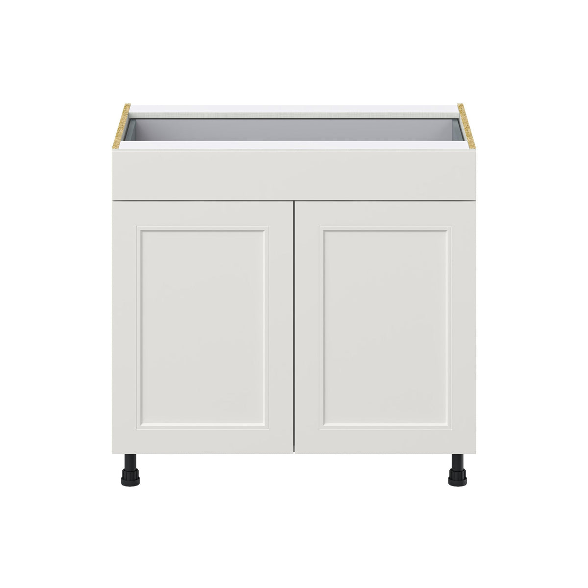 Hugo&Borg Belcourt 36-in W x 34.5-in H x 24-in D Gray Painted 1-Drawer Base Fully Assembled Cabinet (Recessed Panel Shaker Style)