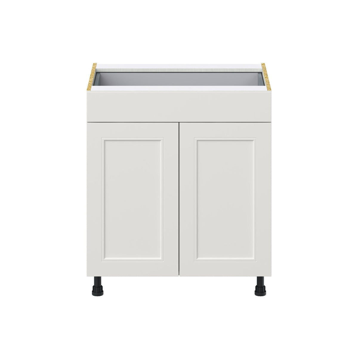 Hugo&Borg Belcourt 30-in W x 34.5-in H x 24-in D Gray Painted 1-Drawer Base Fully Assembled Cabinet (Recessed Panel Shaker Style)