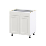 Hugo&Borg Belcourt 30-in W x 34.5-in H x 24-in D Gray Painted 1-Drawer Base Fully Assembled Cabinet (Recessed Panel Shaker Style)