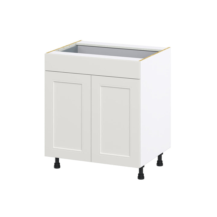 Hugo&Borg Belcourt 30-in W x 34.5-in H x 24-in D Gray Painted 1-Drawer Base Fully Assembled Cabinet (Recessed Panel Shaker Style)