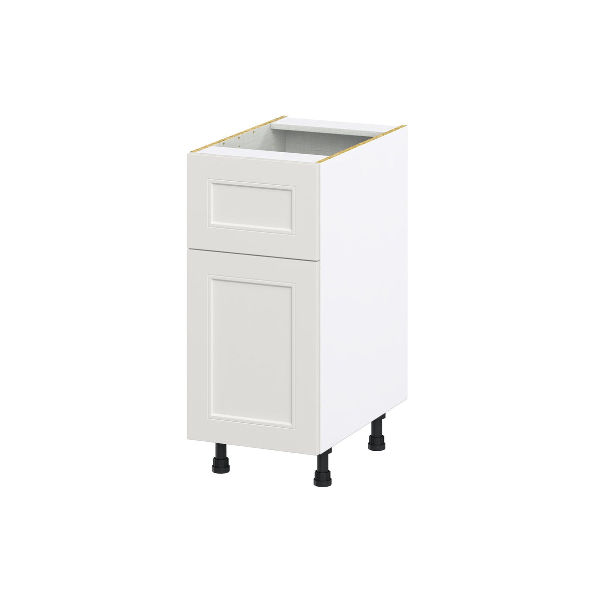 Hugo&Borg Belcourt 15-in W x 34.5-in H x 25-in D Gray Painted 1-Drawer Base Fully Assembled Cabinet (Recessed Panel Shaker Style)